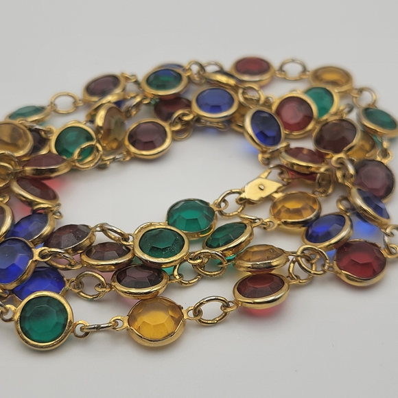 Crystals by Bellagio USA Multicolor Gemstone Necklace 34" - Picture 10 of 16